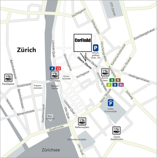 Zurich Map Zoom